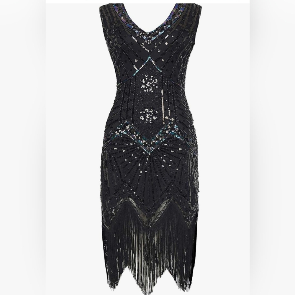 Babeyond 3x black flapper dress